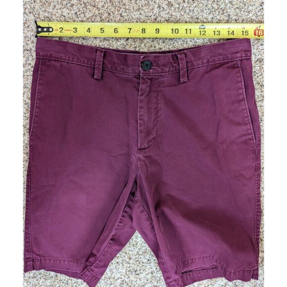 Banana Republic Men's Aiden Shorts Size 29 (Waist 30") Inseam 9.5" Burgundy Wine - Picture 5 of 7